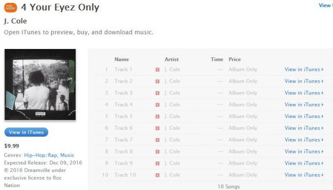 j-cole-tracklist-itunes